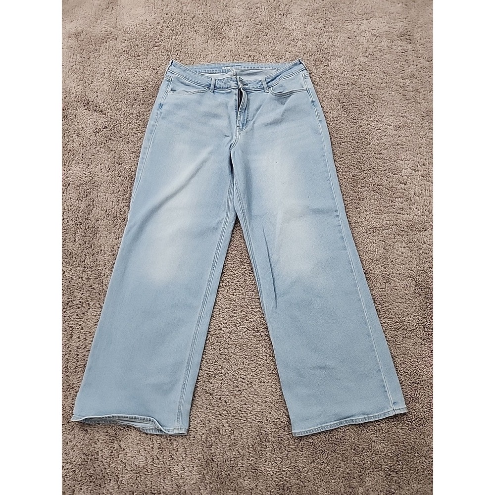 Old Navy Jeans Womens 14 Light Wash Denim Wow Wide Leg 90s Retro Streetwear